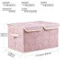 Prandom Large Stackable Storage Bins with Lids Fabric Decorative Storage Boxes Cubes Organizer Containers Baskets with Cover Handles Divider for Bedroom Closet Living Room 17.3x11.8x9.8 Inch 3 Pack