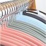 YQ WHJB Nonslip Clothes Hangers,Metal No Shoulder Bumps Crease Free Semicircle Suit Hangers with Pant Bar Vinyl Coating 20 Pack-e