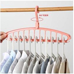 DNJKSA Space Saver Hangers Multifunctional Magic Clothes Hangers Closet Organizer Hook Rack(2 Pieces/Lot)(Random Color)