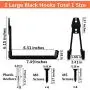 Heavy Duty Garage Storage Utility Double Hooks,Extended Wall Mount Tool Holder Organizer for Ladders,Bike,Chair (2 Pack Black 7.5" Large U Hook) Heavy Duty Garage Storage Utility Double Hooks,Extended Wall Mount Tool Holder Organizer for Ladders,Bike,Chair (2 Pack Black 7.5" Large U Hook)