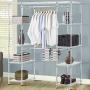 CoziNest Expandable Closet Organizer Free Standing Clothes Hanger Rack Shelves Heavy Duty