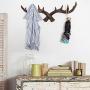 GGYDD Vintage Antlers Rack Coat Hooks, Wooden Wall-Mounted Hanger Rack Sturdy Coat Hooks for Clothes Hats Scarves-b 49x17x6cm(19x7x2)