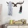 GGYDD Vintage Antlers Rack Coat Hooks, Wooden Wall-Mounted Hanger Rack Sturdy Coat Hooks for Clothes Hats Scarves-b 49x17x6cm(19x7x2)