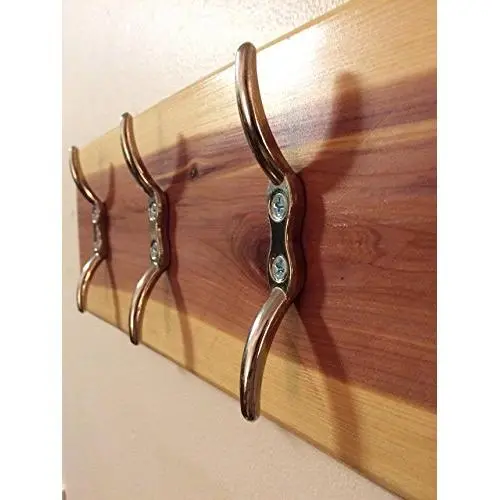 Rustic live edge cedar coat hanger