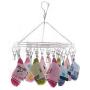 Inoutdoorkit Clip & Drip Laundry Clothes Socks Drying Hanger Stainless Steel 20 Clips for Underwear, Lingerie, Bra, Kids Baby Clothes, Diapers, Towel, Hat, Scarf, Gloves SHR20 (Stainless Steel)