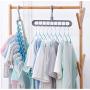 10PC Random Color Multi-Port Support Circle Clothes Hanger Clothes Drying Rack Multifunction Space Saving Hanger Magic Clothes Hanger