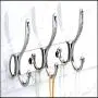 Hanger Chrome Hooks Clothes Coat Robe Hat Towel Rack Hook