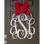 Custom UNFINISHED Monogram Letter Wooden Door Hanger Wreath