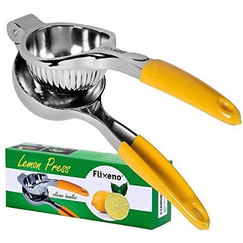 Сitrus Juicer & Lemon Squeezer Premium/Stainless Steel 18/10, Lime Juicer Handheld with Silicone Handles and Mini Sprayer