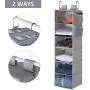 StorageWorks Hanging Closet Organizer, 6-Shelf Dorm Room Closet Organizers and Storage, Gray, 42”H x 12”W x 12”D StorageWorks Hanging Closet Organizer, 6-Shelf Dorm Room Closet Organizers and Storage, Gray, 42”H x 12”W x 12”D