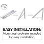 Stock Your Home Retractable Clothes Rack - Wall Mounted Folding Clothes Hanger Drying Rack for Laundry Room Closet Storage Organization, Aluminum, Easy Installation, 1 Pack (Silver)