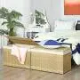 SONGMICS Storage Boxes with Cotton Liner, Rattan-Style Storage Basket, Laundry Hamper with Lid and Handles, for Bedroom Closet Laundry Room, 29.9 x 17.7 x 18.1 Inches, Natural URST76NL SONGMICS Storage Boxes with Cotton Liner, Rattan-Style Storage Basket, Laundry Hamper with Lid and Handles, for Bedroom Closet Laundry Room, 29.9 x 17.7 x 18.1 Inches, Natural URST76NL
