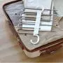 HJYPYJ Magic Hanger,Adjustable Folding Hanger,Multi-Layer Storage Stainless Steel + PP + PVC Trouser Hangers,Suitable for Storage,Drying Not Easily Deformed/Gray / 2 pcs