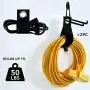 Garage Hooks, 4 Pack Wall Mount Storage Hanger with 2 Extension Cord Holder Organizer, Heavy-Duty 7.5 inch Long Hooks for Ladder, Ski, Sports, Utility, Garden Tool, Hose Storage Rack Organization Garage Hooks, 4 Pack Wall Mount Storage Hanger with 2 Extension Cord Holder Organizer, Heavy-Duty 7.5 inch Long Hooks for Ladder, Ski, Sports, Utility, Garden Tool, Hose Storage Rack Organization