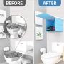 UPCABINET Hidden Shelf Bathroom Waterproof Storage Box, Small Bathroom Multi-Function Foldable Container with Decorative Painting Punch-Free Wall Hanging (White)