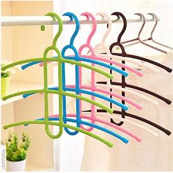 10PC Random Color Multifunctional Multi Layers Clothes Hanger Fishbone Type Clothing Towel Storage Rack Closet Wardrobe Space Saver Rack Decoration