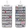 Hanging Closet Organizer 42 Pockets & Hanger stores Clothes, Stockings, Socks, Jewelry, Toiletries, Baby Nursery, Household & Children Accessories. Durable Dual-sided Closet Storage Saves Space Hanging Closet Organizer 42 Pockets & Hanger stores Clothes, Stockings, Socks, Jewelry, Toiletries, Baby Nursery, Household & Children Accessories. Durable Dual-sided Closet Storage Saves Space