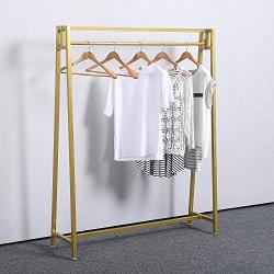 MBQQ Moden Metal Clothes Rack with Clothing Hanging Rack Organizer for Laundry Drying Rack Display Racks Garment Racks,Golden