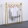 MBQQ Moden Metal Clothes Rack with Clothing Hanging Rack Organizer for Laundry Drying Rack Display Racks Garment Racks,Golden