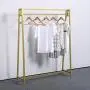 MBQQ Moden Metal Clothes Rack with Clothing Hanging Rack Organizer for Laundry Drying Rack Display Racks Garment Racks,Golden
