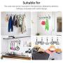 EEEKit 10/15 Hooks, Stainless Steel 304 Coat Holder, Rail Hat Bath Robe Clothes Hanger Rack Mugs Holder Home Storage for Office, Kitchen, School, Entryway, Wall Mounted
