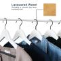 Perfecasa Grade A Solid Wooden Hangers 20 Pack, Suit Hangers, Coat Hangers, Premium Quality Wooden Hangers (Pure White)