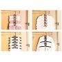 SUPOW Clothes Hangers, 5 in 1 Multi-Layer Nop-Slip Wardrobe Clothes Rack Metal Space Saver Clothes Storage Clothes Rack for Jacket, Coat, Sweater,Trousers, Shirt, T-Shirt, Ect.(Kids Size) (Bronze)