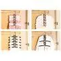 SUPOW Clothes Hangers, 5 in 1 Multi-Layer Nop-Slip Wardrobe Clothes Rack Metal Space Saver Clothes Storage Clothes Rack for Jacket, Coat, Sweater,Trousers, Shirt, T-Shirt, Ect.(Kids Size) (Bronze)