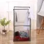 Spachy Mesh Laundry Bag Hampers Basket Collapsible Washing Laundry Basket with Carry Handle Net Cloth Hanger Storage Basket Dirty Clothes Storage Hamper