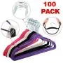 TimmyHouse Non Slip Velvet Clothes Suit/Shirt/Pants Hangers White, Black, Purple,Red 100PCS TimmyHouse Non Slip Velvet Clothes Suit/Shirt/Pants Hangers White, Black, Purple,Red 100PCS