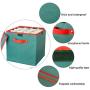 IC ICLOVER Holiday Ornaments Storage Box, Christmas Decorations Ball Containers with lid & Adjustable 64 Compartment Cube Organizer Detachable Dividers for Home Office Xmas Wedding 12x12x12 Inch,Green