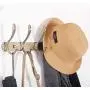 WEBI Coat Rack Wall Mounted,5 Hooks for Hanging Coats,Hook Rack,Hook Rail,Coat Hanger Wall Mount for Clothes,Towel,Jacket,Bronze,2 Packs