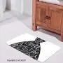 Bathroom Rug Coral Velvet Shower Mat Lifestyle,Life is Short Buy The Dress Motivational Quote on Hanger Positive Illustration,Brown WhiteBath Tub Shower Bathroom