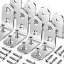8 PCS Heave Duty Corner Brace, FANDAMEI 40x40mm Stainless Steel Joint Right Angle Brackets with Screws, 90 Degree Wall Brackets Hanger for Shelves, Tables,Dressers&Chairs Silver