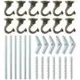 Pack of 12 Complete Sets ? Heavy Duty Metal Ceiling Hooks, Wide Opening Swag Hooks, Plant Hanging Hooks with Hardware, Antique Brass Enamel Finish Pack of 12 Complete Sets ? Heavy Duty Metal Ceiling Hooks, Wide Opening Swag Hooks, Plant Hanging Hooks with Hardware, Antique Brass Enamel Finish