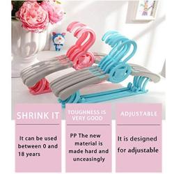 10pcs Random Color Adjustable Hangers Clothes Hanger Plastic Portable Magic Travel Hanger Clothes Hanging Convenient Travel for Household