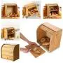 Bread Box, G.a HOMEFAVOR 2 Layer Bamboo Bread Boxes for Kitchen Food Storage, Large Capacity Bread Keeper Roll Top with Removable Layer, 15" x 9.8" x 14.2", 15 mm Thickness (Self-assembly) Bread Box, G.a HOMEFAVOR 2 Layer Bamboo Bread Boxes for Kitchen Food Storage, Large Capacity Bread Keeper Roll Top with Removable Layer, 15" x 9.8" x 14.2", 15 mm Thickness (Self-assembly)