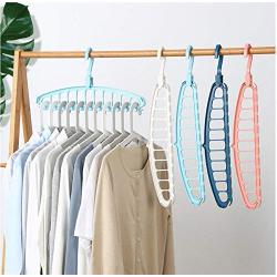 Multifunctional Hanger Clothes Rack Hook Household Plastic Non-Slip Magic Hanger Clothes Hanger Storage 10pcs Random Color