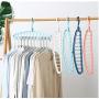 Multifunctional Hanger Clothes Rack Hook Household Plastic Non-Slip Magic Hanger Clothes Hanger Storage 10pcs Random Color