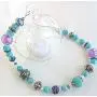 Purple and Turquoise Air Plant Hanger