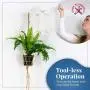 Vinyl Coated Ceiling Hooks - 2.9 inches Multipurpose Screw Hooks for Hanging Plants, Cups, Utensils, Lights, Indoor and Outdoor Stuff