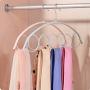 Quietcloud 5 Holes Ring Holder Hook Scarf Wraps Shawl Ties Storage Hanger Bathroom Shelf,Multi-use Stylish Wraps Scarves Luxury Gifts for Ladies - Blue