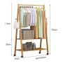 Cxjff Floor Standing Coat Rack Hanger Clothes Movable 4 Hooks Shelves Easy Install Bamboo, 3 Styles, 3 Sizes Optional (Color : C, Size : 80X45X165CM)