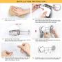 Ezprotekt Self-Adhesive Hook Rack Wall Mounted Coat Rack Stainless Steel Coat Hanger Hat Clothes Robe Towels Bags Pots Hooks for Bedroom Bathroom Kitchen (5 Hooks)