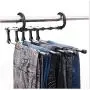 5pcs Random Color Fashion 5 in 1 Pant Rack Shelves Stainless Steel Clothes Hangers Multi-Functional Wardrobe Magic Hanger Space Saving Hangers 5pcs Random Color Fashion 5 in 1 Pant Rack Shelves Stainless Steel Clothes Hangers Multi-Functional Wardrobe Magic Hanger Space Saving Hangers