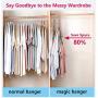 5Pcs Magic Clothes Hanger Organizer Closet Space Saving Plastic Wardrobe Rotate Anti-Skid Coat Hangers