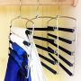 VEHHE Pants Hangers Multi Skirt Hangers 4 Set Swing Arm Slack Space Saving Non-Slip Foam Padded Closet Storage Organizer for Pants Jeans Trousers Skirts Scarf