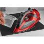 Brentwood Steam Iron with Retractable Cord, Non-Stick, Red