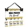 Personalizable Hall Passes Set with Hanger, Teacher Decorations for Classroom Confetti Looking Colored Dots