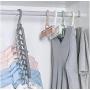 10pcs Random Color Creative 3D Space Saving Hanger Magic Clothes Hanger with Hook Closet Organizer Decoration